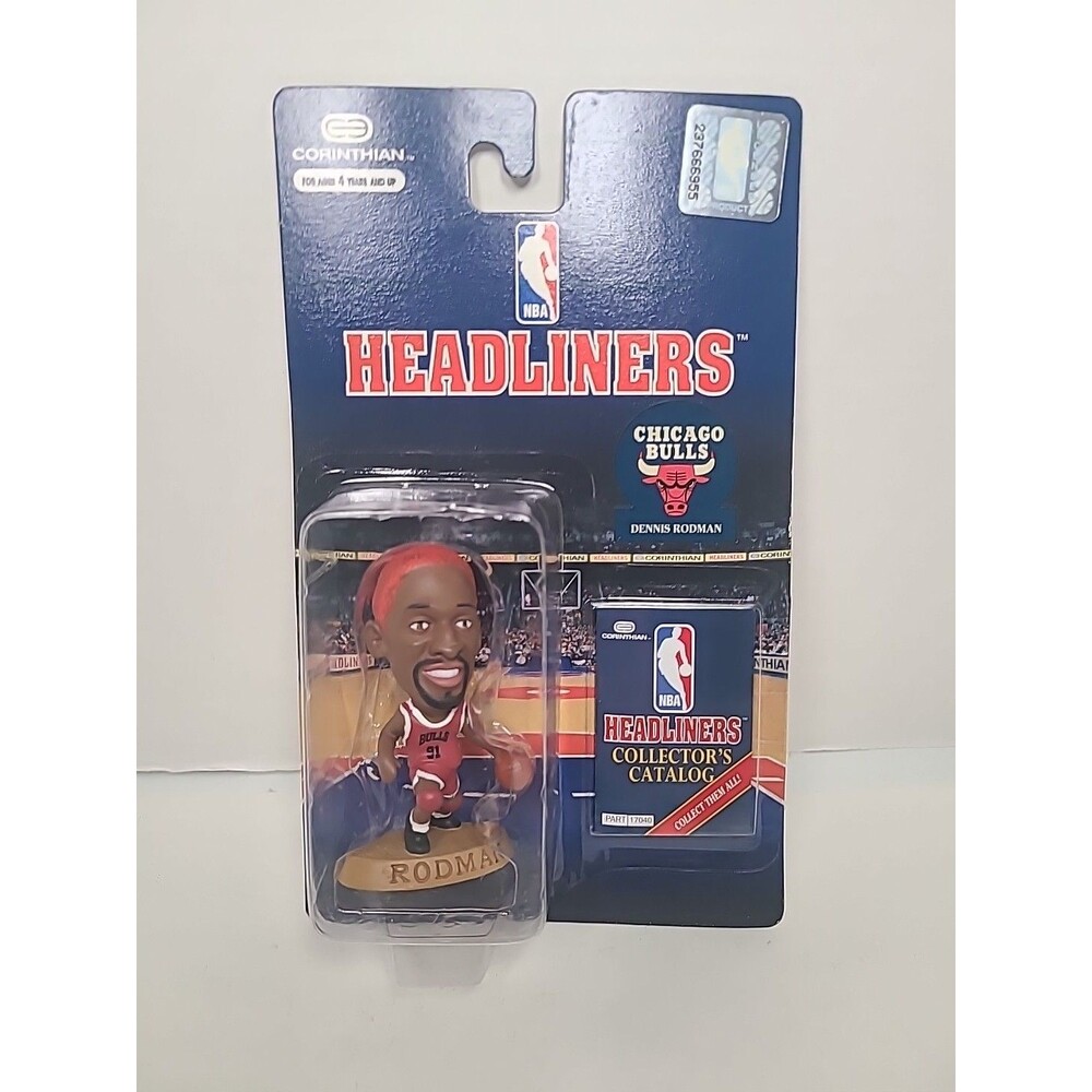 DENNIS RODMAN - Chicago Bulls Corinthian Headliners 1996 NBA Figure Blonde Hair